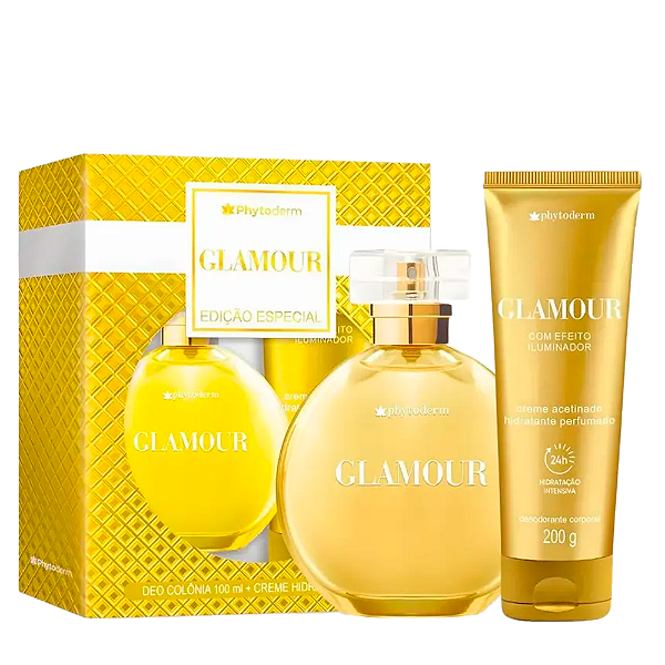 Kit Phytoderm Glamour Deo Colônia 100ML + Creme Acetinado 200G