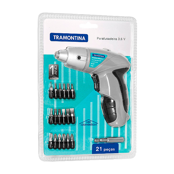 Parafusadeira Tramontina 42380/519 21 Peças 3,6 V