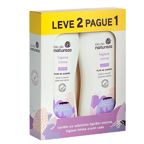 Kit Sabonete Íntimo Cia Da Natureza Leve 2 Pague 1 Neutro 210ML