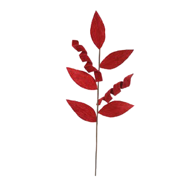 Enfeite Folha Florarte 85963003 66CM Vermelho