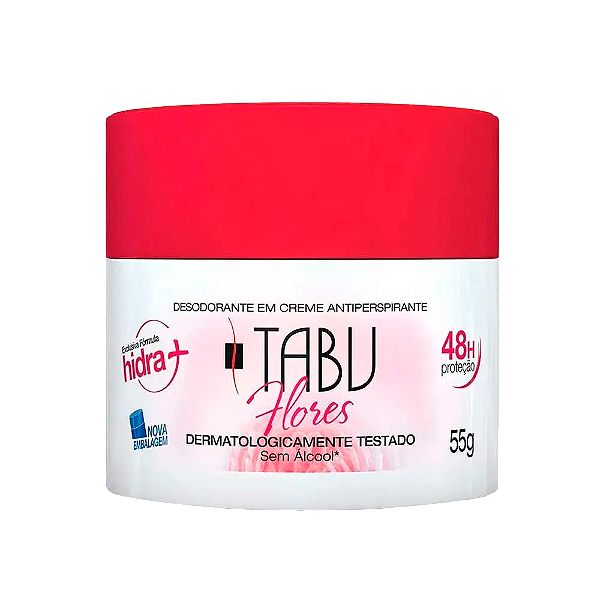 Desodorante Creme Tabu Flores 55G