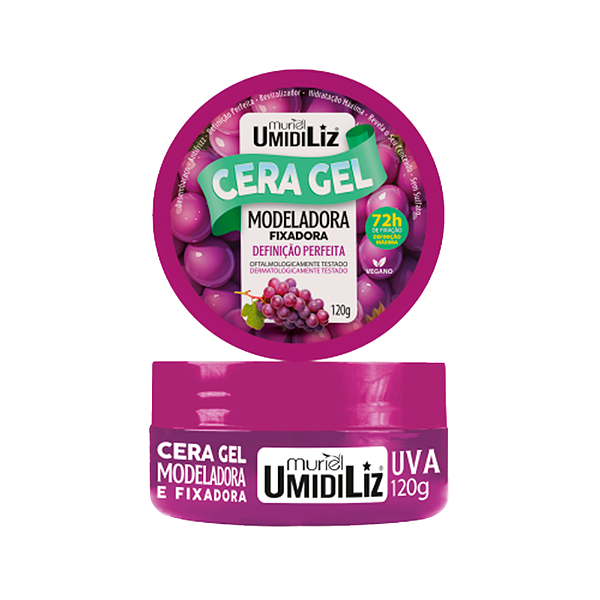 Cera Gel Muriel Umidiliz Modeladora Fixadora Uva 120G