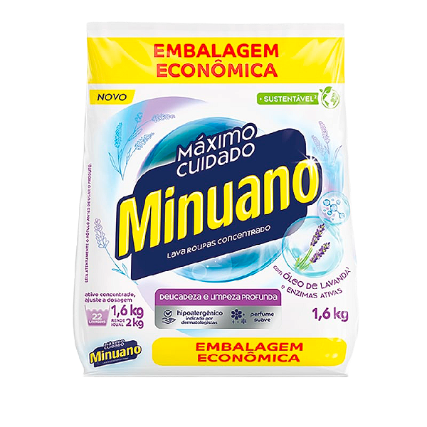 Sabão Em Pó Minuano Máximo Cuidado 1,6KG