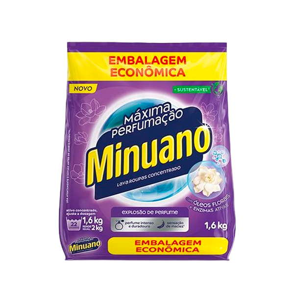 Sabão Em Pó Minuano Máxima Perfumação 1,6KG