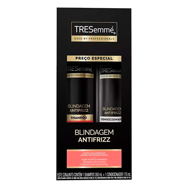 Kit Tresemmé Shampoo 350ML + Condicionador 175ML Blindagem
