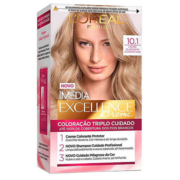 Coloração Imédia 10.1 Louro Claríssimo Acinzentado