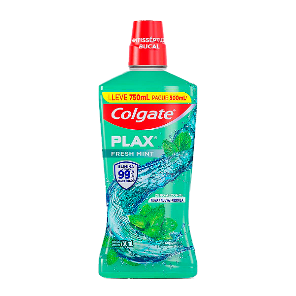 Enxaguante Bucal Colgate Plax Fresh Mint 750ml Leve + Pague -