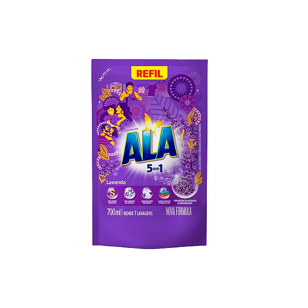Lava Roupas Líquido Ala Lavanda Refil 700ML