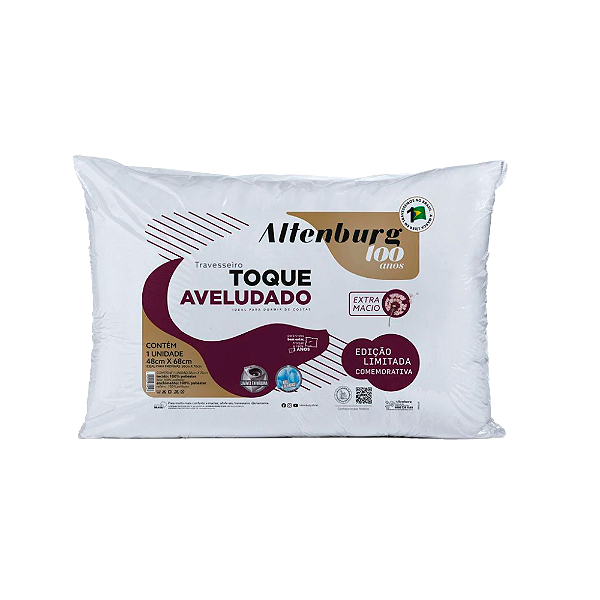 Travesseiro Altenburg Toque Aveludado 48X68cm