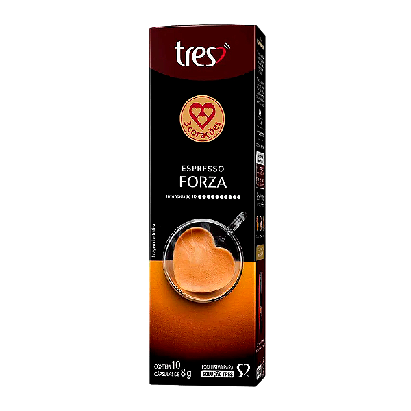 Cápsula Tres Expresso Forza Com 10 80G