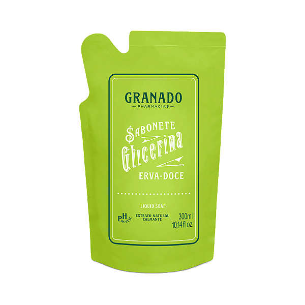Sabonete Líquido Granado Glicerinado Erva-Doce Refil 300ML