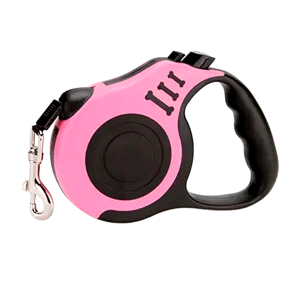 Guia Retrátil Mais Dog Rosa 5 Metros