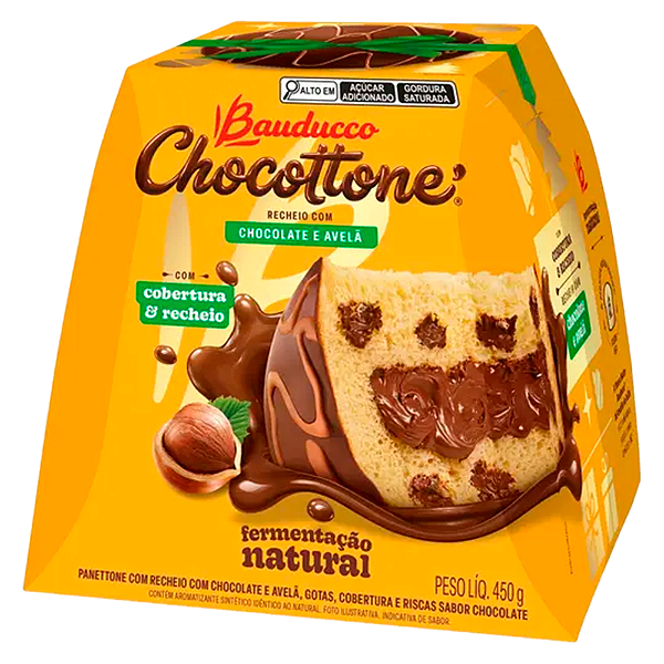 Panettone Bauducco Chocottone Avelã 450G