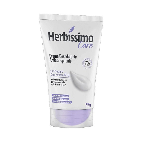 Desodorante Creme Herbíssimo Bisnaga Linhaça E Coenzima Q10 55G