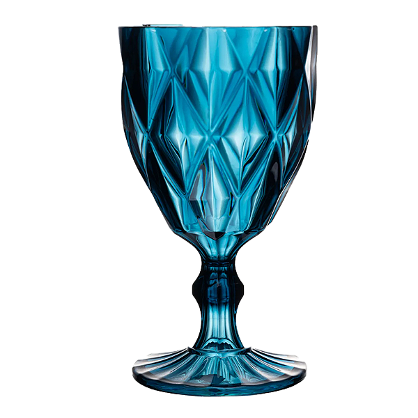 Taça Lyor Diamond Azul Acrílico 330ML