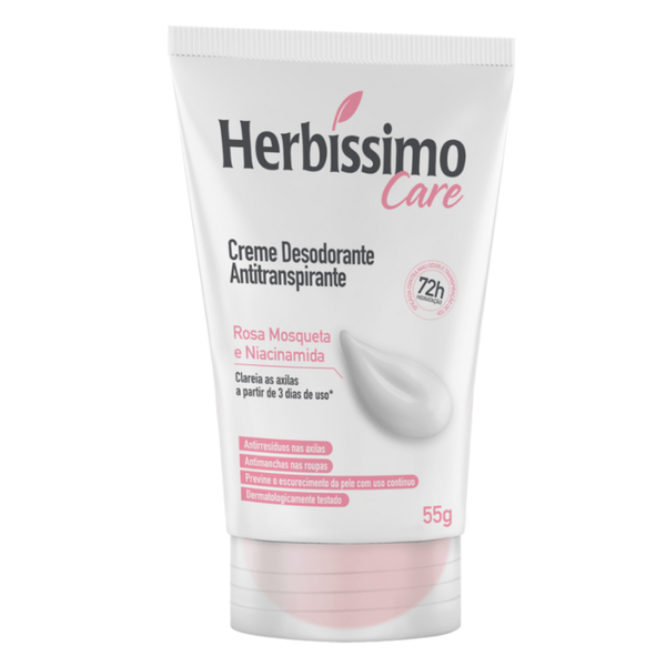 Desodorante Creme Herbíssimo Bisnaga Rosa Mosqueta E Niacinamida 55G