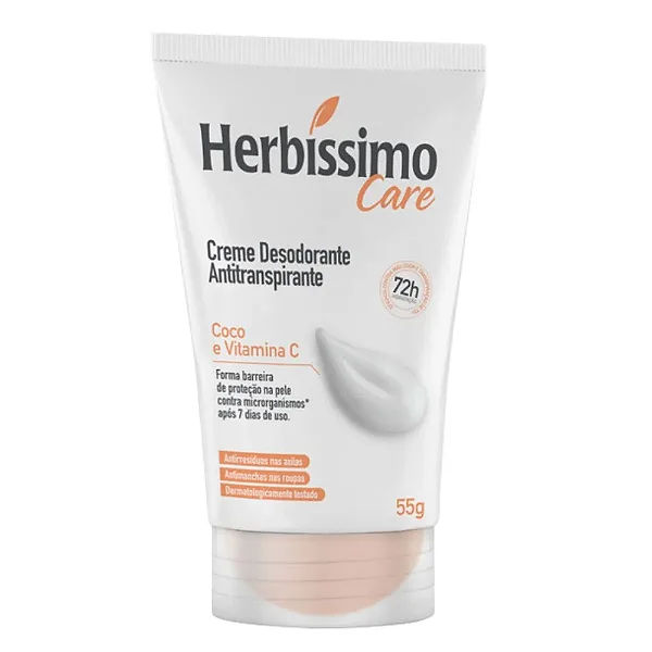 Desodorante Creme Herbíssimo Bisnaga Coco E Vitamina C 55G