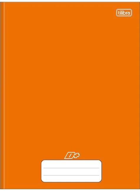 Caderno Tilibra D+ 1/4 96 Folhas Laranja Brochura