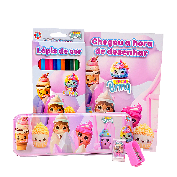 Kit Escolar Polibrinq Metálico