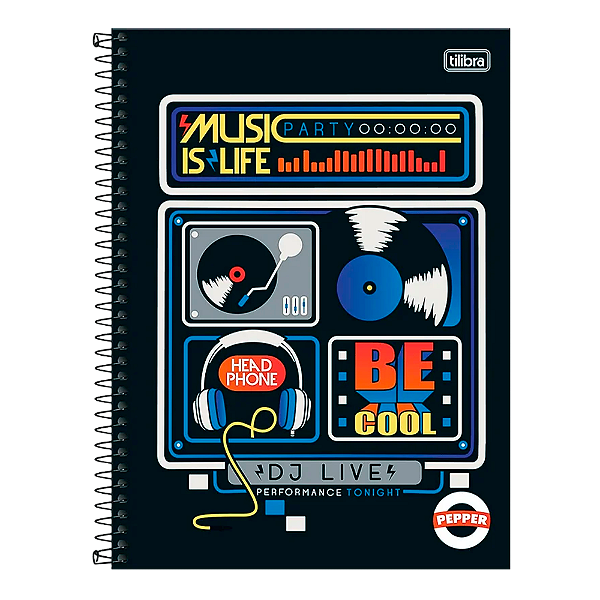 Caderno Tilibra Pepper Masculino 12M