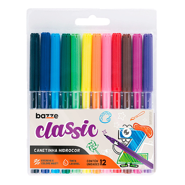 Hidrocor Tris Bazze Classic Com 12 Cores