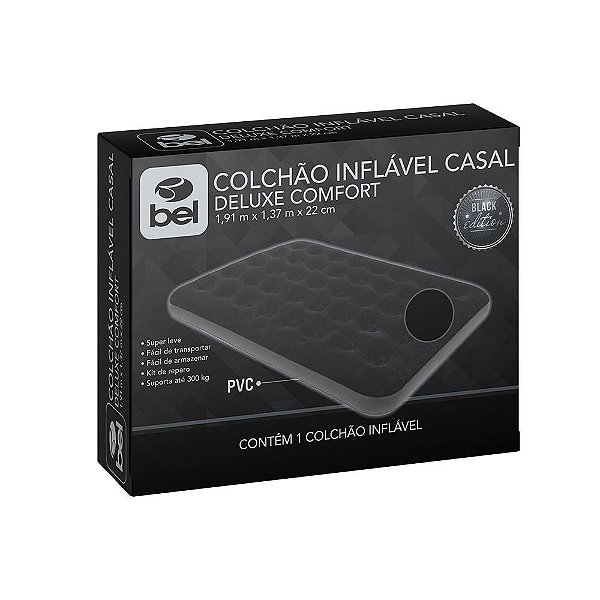 Colchão Casal Inflável Bel Preto