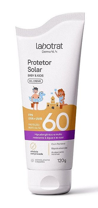 Protetor Solar Labotrat FPS60 Baby Kids 120G