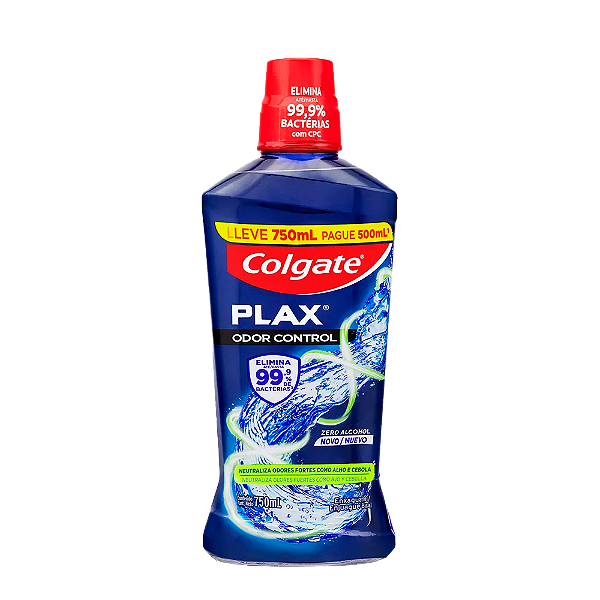 Enxaguante Bucal Colgate Leve + Pague - Plax Odor Control 750ML