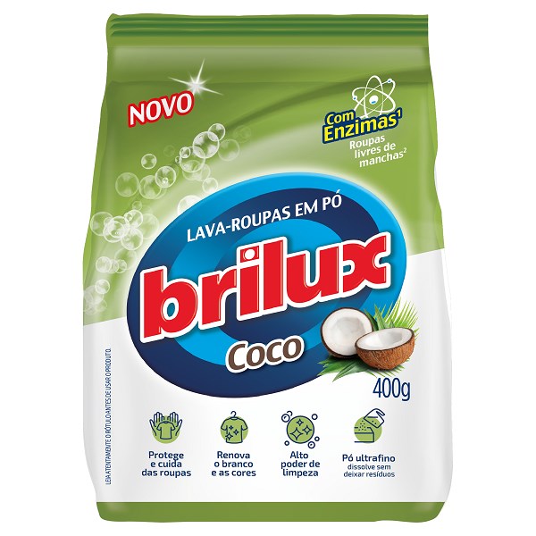 Lava Roupas Brilux Coco 400G