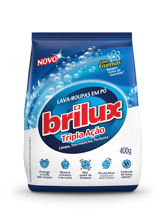 Lava Roupas Brilux Tripla Ação 400G