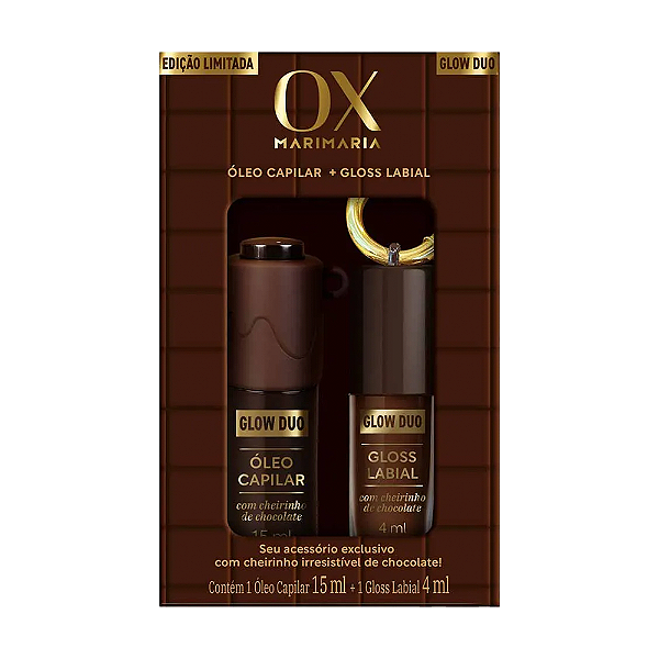 Kit Ox Óleo Capilar 15ML + Gloss Labial 4ML Chocolate Especial