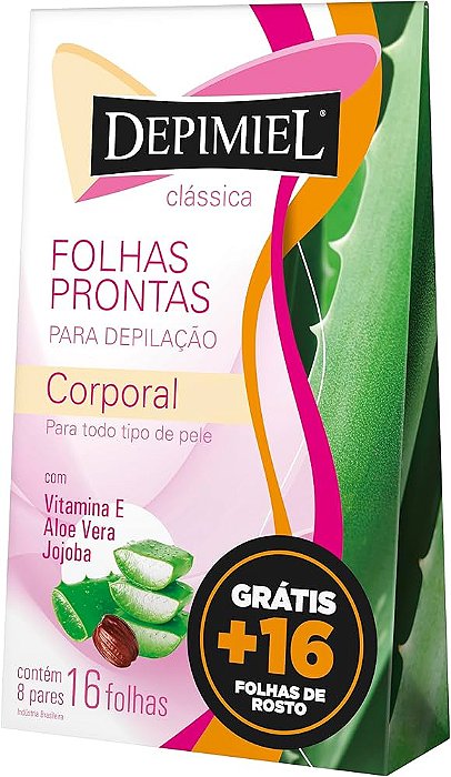 Cera Pronta Corporal Depimiel Clássica Com 16 Folhas