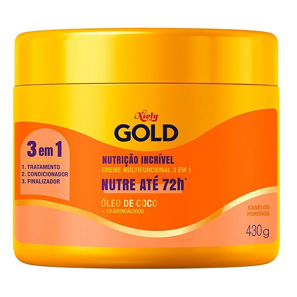 Creme De Tratamento Niely Gold Nutrição Incrível 430G