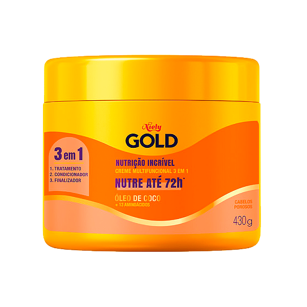 Creme De Tratamento Niely Gold Nutrição Incrível 430G