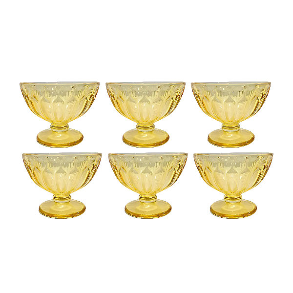 Jogo De Taça Mimo Para Sobremesa Âmbar 6 Peças