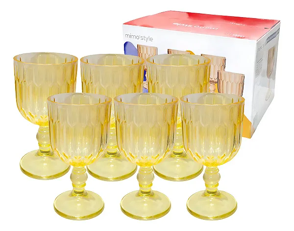 Jogo De Taça Mimo Style VD25016 Majestic Âmbar 350ML