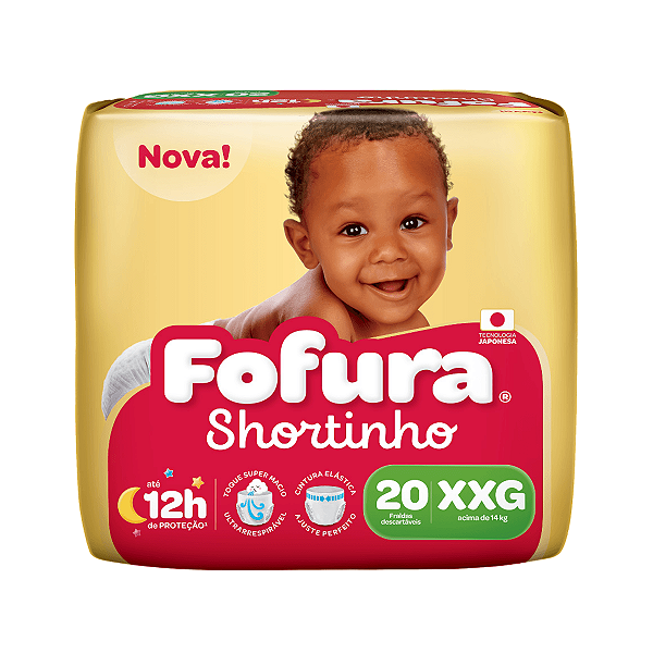 Fralda Descartável Fofura Shortinho XXG Com 20