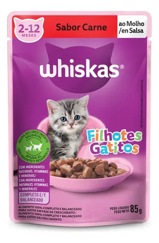 Sachê Whiskas Filhote Carne Ao Molho 85g
