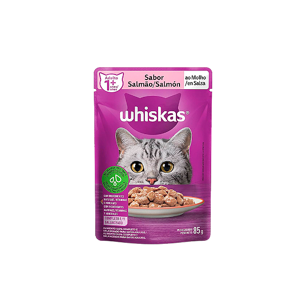 Sachê Whiskas Adulto Salmão 85g