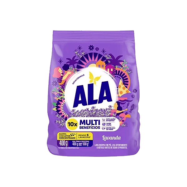 Lava Roupas Em Pó Ala Lavanda 400G