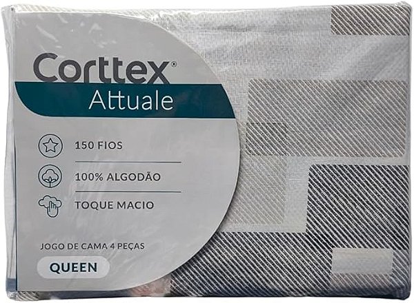 Jogo De Cama Corttex Attuale Queen Sortido