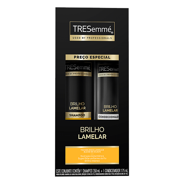 Kit Tresemé Shampoo 350ML + Condicionador 175ML Brilho Lamelar