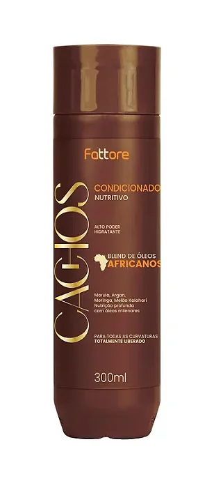 Condicionador Fattore Cachos Óleos Africanos 300ML