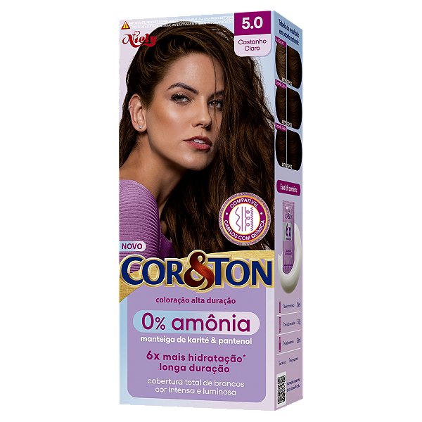 Coloração Cor&Ton 0%Amonia 5.0 Castanho Claro