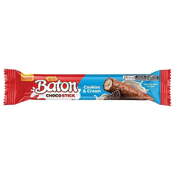 Chocstick Garoto Baton Cookies Cream 26G