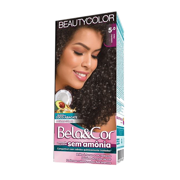 Coloração Beautycolor Kit 50G 5.0 Castanho Claro