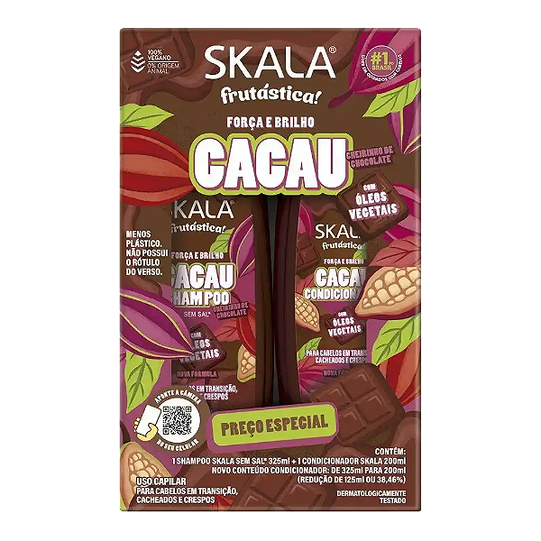Kit Skala Shampoo 325ML + Condicionador 200ML Cacau