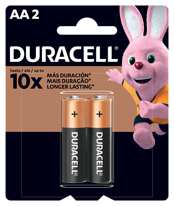 Pilha Duracell AA Com 2 Alcalina