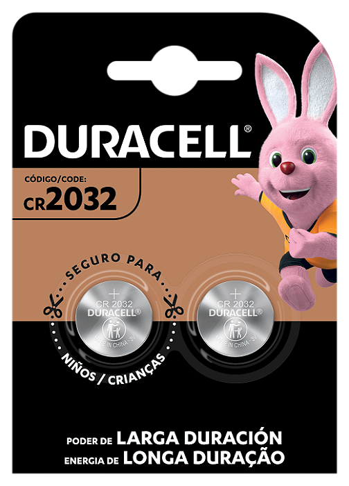 Bateria Duracell CR2032 Com 2 Alcalina