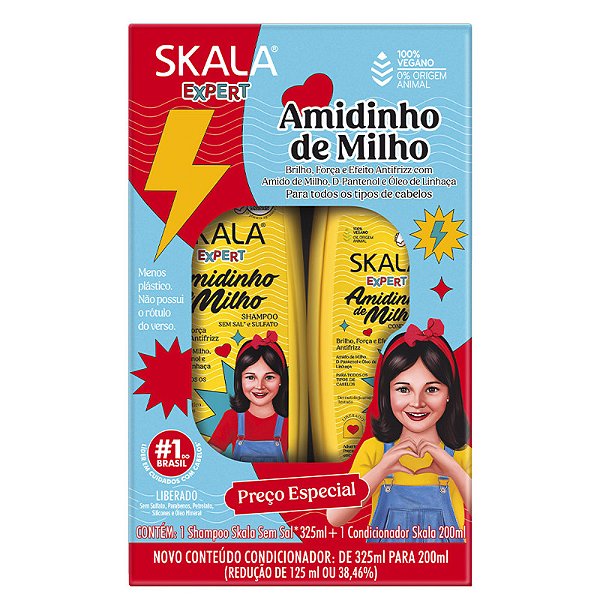 Kit Skala Shampoo 325ML + Condicionador 200ML Amidinho De Milho